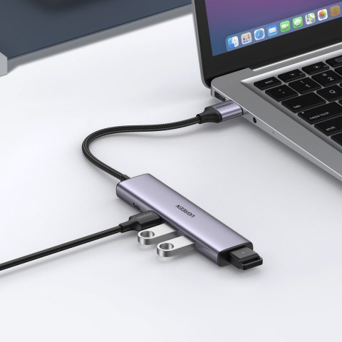 Rozdzielacz portów HUB USB - 4x USB 3.0 szary Rozdzielacz portów HUB USB - 4x USB 3.0 szary