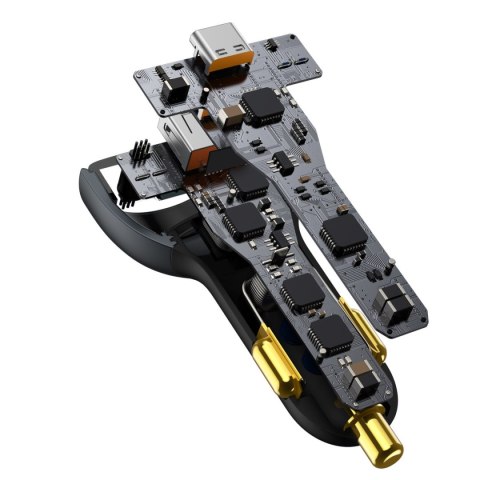 Szybka ładowarka samochodowa USB USB-C 160W PPS Quick Charge 5 PD szary Szybka ładowarka samochodowa USB USB-C 160W PPS Quick Charge 5 PD szary