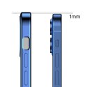 Ultra cienkie przezroczyste etui z metaliczną ramką do iPhone 12 mini czarny Ultra cienkie przezroczyste etui z metaliczną ramką do iPhone 12 mini czarny