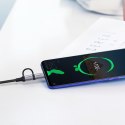 2w1 Kabel przewód w mocnym oplocie USB - microUSB + USB-C 1m 2.4A czarny 2w1 Kabel przewód w mocnym oplocie USB - microUSB + USB-C 1m 2.4A czarny