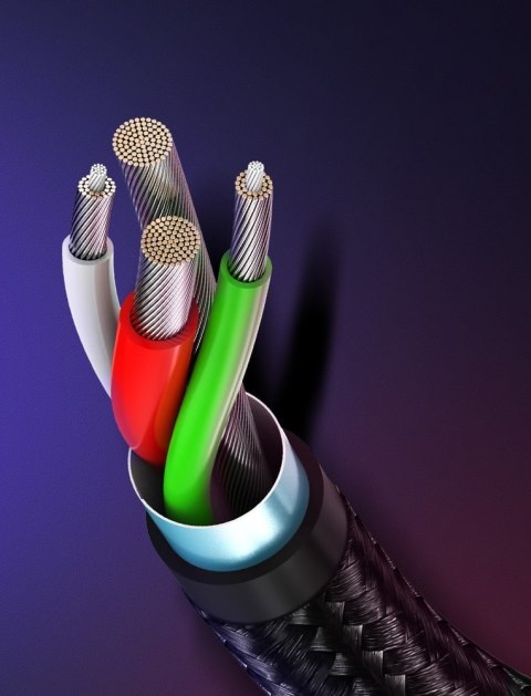 2w1 Kabel przewód w mocnym oplocie USB - microUSB + USB-C 1m 2.4A czarny 2w1 Kabel przewód w mocnym oplocie USB - microUSB + USB-C 1m 2.4A czarny