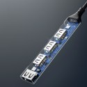 Adapter rozdzielacz HUB z gniazda USB-C na 4x USB czarny szary Adapter rozdzielacz HUB z gniazda USB-C na 4x USB czarny szary