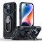Etui do iPhone 14 pancerny pokrowiec z podstawką uchwytem ring holder czarne