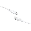 Kabel przewód USB-C 60W 20V 3A 1.2m biały Kabel przewód USB-C 60W 20V 3A 1.2m biały