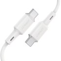 Kabel przewód USB-C 60W 20V 3A 1.2m biały Kabel przewód USB-C 60W 20V 3A 1.2m biały