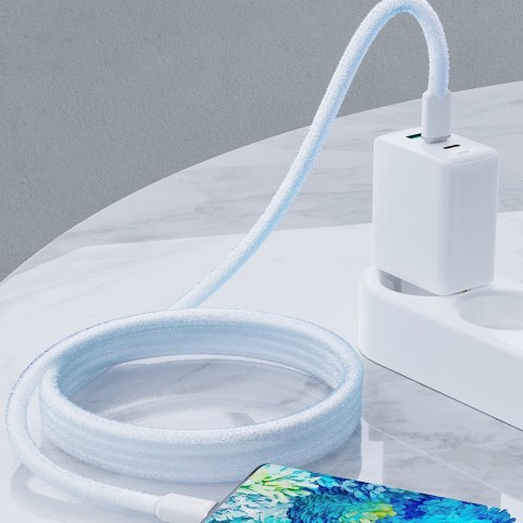 Kabel przewód USB-C 60W 20V 3A 1.2m biały Kabel przewód USB-C 60W 20V 3A 1.2m biały