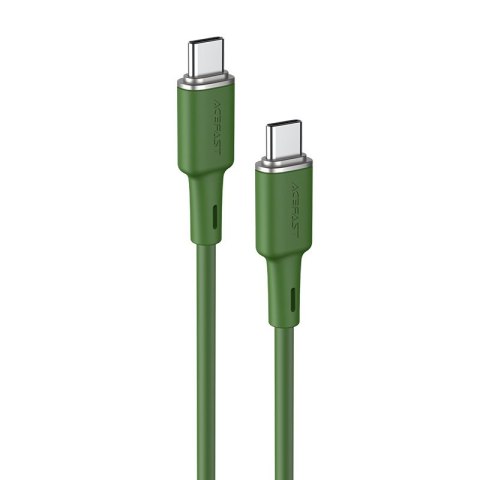 Kabel przewód USB-C 60W 20V 3A 1.2m zielony oliwkowy Kabel przewód USB-C 60W 20V 3A 1.2m zielony oliwkowy