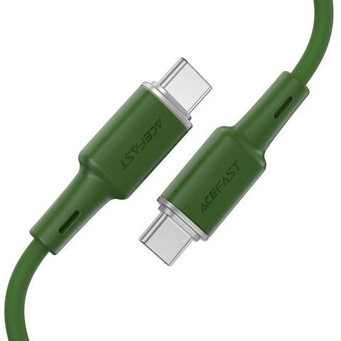 Kabel przewód USB-C 60W 20V 3A 1.2m zielony oliwkowy Kabel przewód USB-C 60W 20V 3A 1.2m zielony oliwkowy