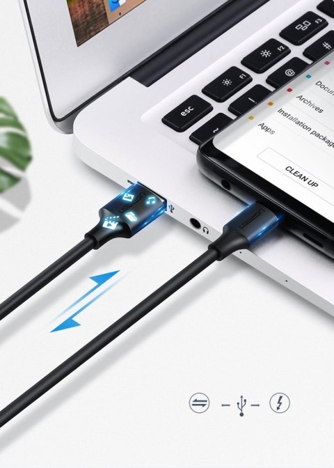 Kabel przewód USB - USB-C 2A 2m czarny