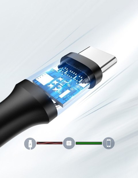 Kabel przewód USB - USB-C 3A 3m czarny