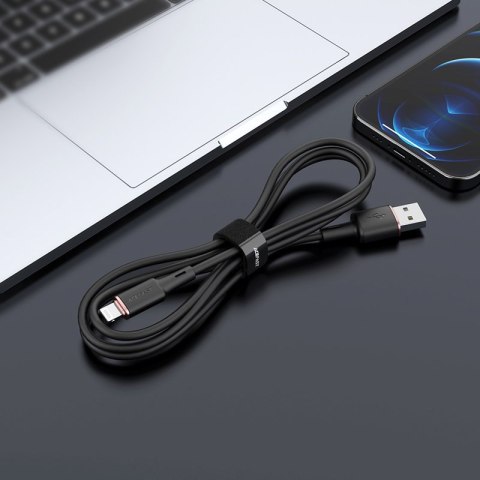 Kabel przewód do iPhone MFI USB - Lightning 2.4A 1.2m czarny Kabel przewód do iPhone MFI USB - Lightning 2.4A 1.2m czarny