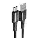Kabel przewód w oplocie USB - USB-C 3A 1.2m czarny Kabel przewód w oplocie USB - USB-C 3A 1.2m czarny