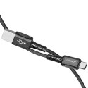 Kabel przewód w oplocie USB - USB-C 3A 1.2m czarny Kabel przewód w oplocie USB - USB-C 3A 1.2m czarny