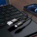 Kabel przewód w oplocie USB - USB-C 3A 1.2m czarny Kabel przewód w oplocie USB - USB-C 3A 1.2m czarny