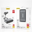 Ładowarka samochodowa 2x USB + rozdzielacz gniazda zapalniczki 3x czarny Ładowarka samochodowa 2x USB + rozdzielacz gniazda zapalniczki 3x czarny