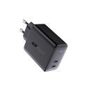 Ładowarka sieciowa 2x USB-C 40W PPS PD QC 3.0 AFC FCP czarny Ładowarka sieciowa 2x USB-C 40W PPS PD QC 3.0 AFC FCP czarny