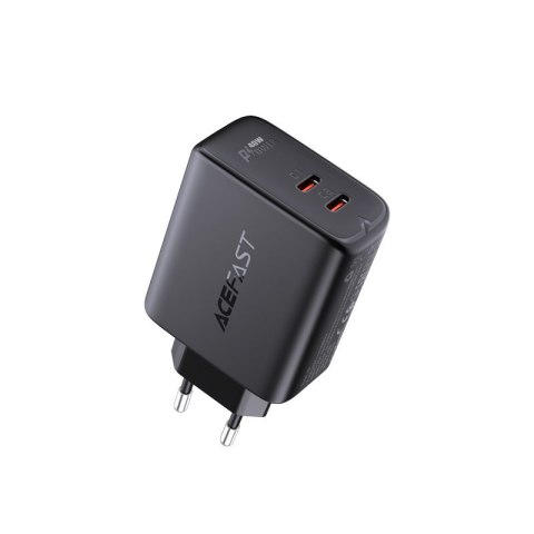 Ładowarka sieciowa 2x USB-C 40W PPS PD QC 3.0 AFC FCP czarny Ładowarka sieciowa 2x USB-C 40W PPS PD QC 3.0 AFC FCP czarny
