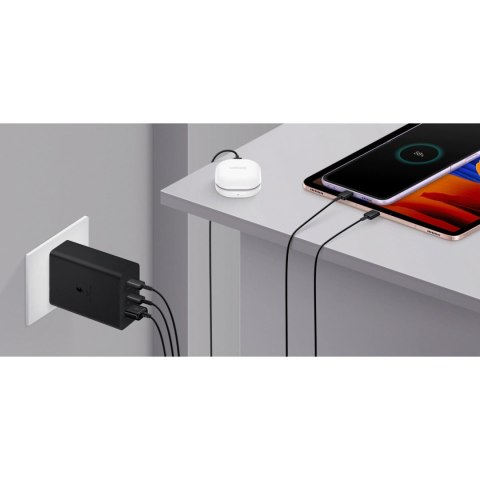 Ładowarka sieciowa 2x USB-C i 1x USB PPS PD 65W QC 3.0 AFC FCP czarny Ładowarka sieciowa 2x USB-C i 1x USB PPS PD 65W QC 3.0 AFC FCP czarny