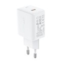Ładowarka sieciowa GaN USB-C 30W PD QC 3.0 AFC FCP biały Ładowarka sieciowa GaN USB-C 30W PD QC 3.0 AFC FCP biały
