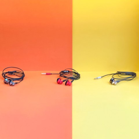 Metalowe przewodowe słuchawki douszne 3,5 mm mini jack szary Metalowe przewodowe słuchawki douszne 3,5 mm mini jack szary