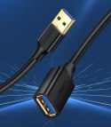 Przedłużacz do kabla przewodu USB 3.0 1.5m czarny Przedłużacz do kabla przewodu USB 3.0 1.5m czarny