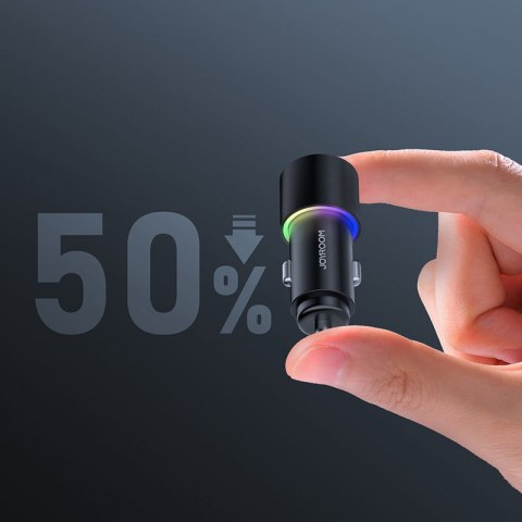 Samochodowa ładowarka 2x USB z podświetleniem 24W czarny Samochodowa ładowarka 2x USB z podświetleniem 24W czarny