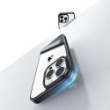 Sztywne etui z żelową ramką i wbudowaną podstawką do iPhone 14 Pro czarny Sztywne etui z żelową ramką i wbudowaną podstawką do iPhone 14 Pro czarny