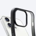 Sztywne etui z żelową ramką i wbudowaną podstawką do iPhone 14 Pro czarny Sztywne etui z żelową ramką i wbudowaną podstawką do iPhone 14 Pro czarny