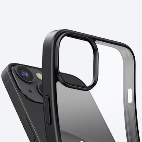 Sztywne etui z żelową ramką i wbudowaną podstawką do iPhone 14 czarny Sztywne etui z żelową ramką i wbudowaną podstawką do iPhone 14 czarny