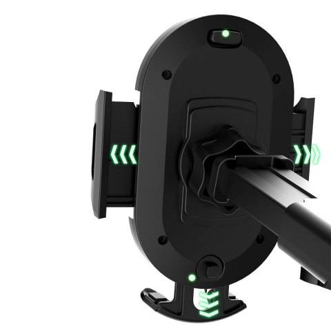 Teleskopowy grawitacyjny uchwyt samochodowy na szybę deskę rozdzielczą czarny Teleskopowy grawitacyjny uchwyt samochodowy na szybę deskę rozdzielczą czarny