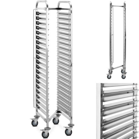 Wózek gastronomiczny składany do pojemników tac 20 x GN 1/1 Wózek gastronomiczny składany do pojemników tac 20 x GN 1/1