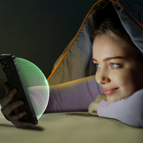 Zielone szkło hartowane do iPhone 14 Pro Max z filtrem Anti Blue Light na cały ekran Knight Zielone szkło hartowane do iPhone 14 Pro Max z filtrem Anti Blue Light na cały ekran Knight