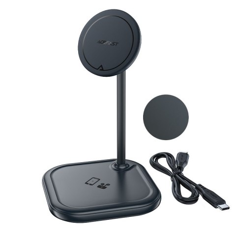 2w1 Ładowarka bezprzewodowa Qi 15W i stojak podstawka do iPhone i Apple AirPods E6 czarny 2w1 Ładowarka bezprzewodowa Qi 15W i stojak podstawka do iPhone i Apple AirPods E6 czarny