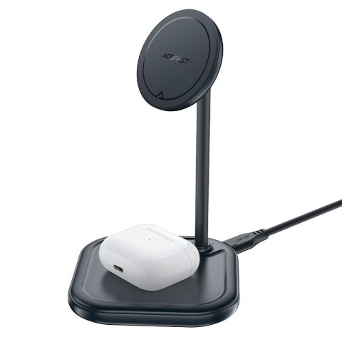 2w1 Ładowarka bezprzewodowa Qi 15W i stojak podstawka do iPhone i Apple AirPods E6 czarny 2w1 Ładowarka bezprzewodowa Qi 15W i stojak podstawka do iPhone i Apple AirPods E6 czarny