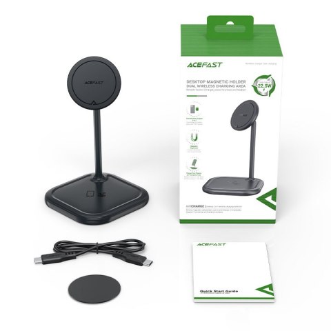 2w1 Ładowarka bezprzewodowa Qi 15W i stojak podstawka do iPhone i Apple AirPods E6 czarny 2w1 Ładowarka bezprzewodowa Qi 15W i stojak podstawka do iPhone i Apple AirPods E6 czarny