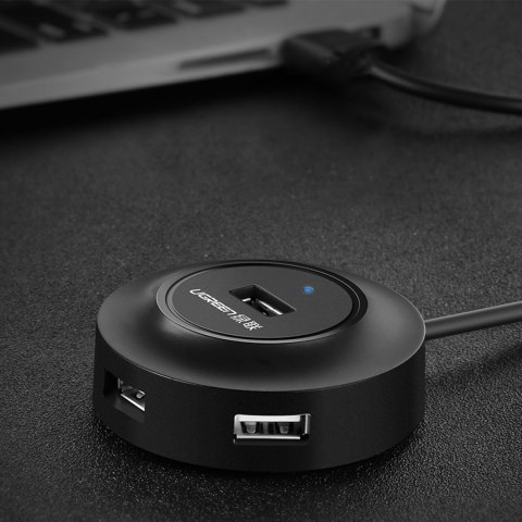 4w1 HUB rozdzielacz adapter USB 2.0 do 4x USB-A 480Mb/s 1m czarny 4w1 HUB rozdzielacz adapter USB 2.0 do 4x USB-A 480Mb/s 1m czarny