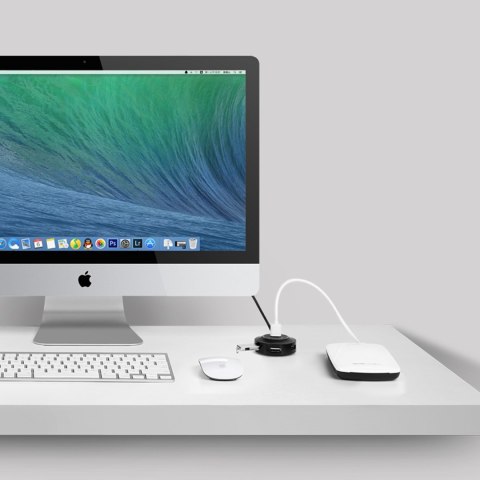 4w1 HUB rozdzielacz adapter USB 2.0 do 4x USB-A 480Mb/s 1m czarny 4w1 HUB rozdzielacz adapter USB 2.0 do 4x USB-A 480Mb/s 1m czarny