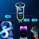 4w1 Szybka ładowarka samochodowa USB-A 2x USB-C PD 150W czarna 4w1 Szybka ładowarka samochodowa USB-A 2x USB-C PD 150W czarna