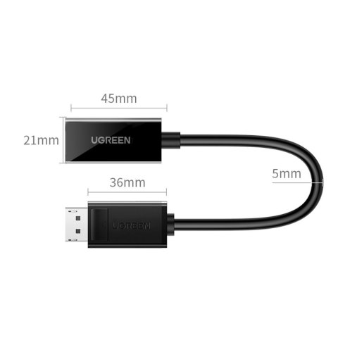 Adapter przejściówka z DisplayPort (męski) - HDMI (żeński) 4K 2K czarny Adapter przejściówka z DisplayPort (męski) - HDMI (żeński) 4K 2K czarny