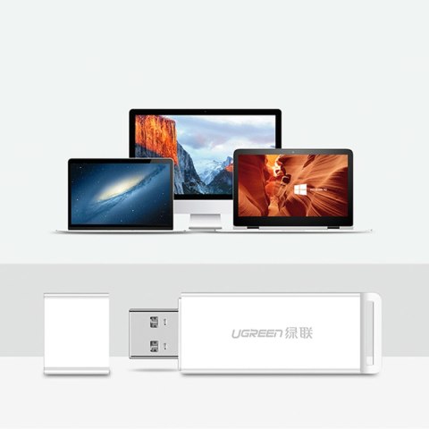 Czytnik kart pamięci TF SD pod USB 3.0 biały Czytnik kart pamięci TF SD pod USB 3.0 biały