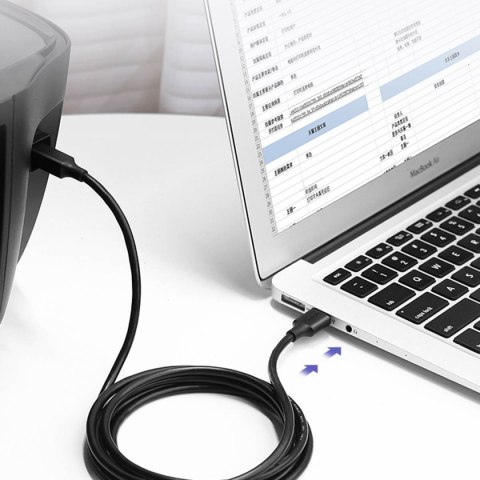 Długi kabel przewód do drukarki USB-A - USB-B 480Mb/s 5m czarny Długi kabel przewód do drukarki USB-A - USB-B 480Mb/s 5m czarny