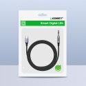 Kabel przewód audio w oplocie USB-C - mini jack 3.5mm 1m szary Kabel przewód audio w oplocie USB-C - mini jack 3.5mm 1m szary