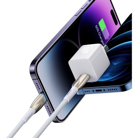 Kabel przewód do szybkiego ładowania iPhone USB-C - Lightning 480Mb/s PD 20W 1m biały