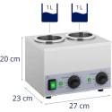 Podgrzewacz do butelek sosów na ciepło 2x 1L 40-90C 400W