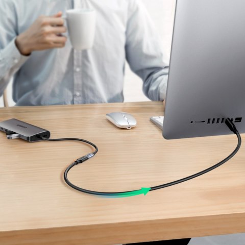 Przedłużacz kabla przewodu USB-C 100W 10Gb/s 1m czarny Przedłużacz kabla przewodu USB-C 100W 10Gb/s 1m czarny