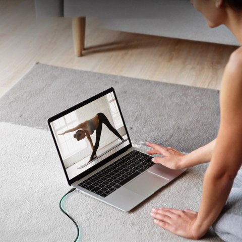 Przedłużacz kabla przewodu USB-C 100W 10Gb/s 1m czarny Przedłużacz kabla przewodu USB-C 100W 10Gb/s 1m czarny