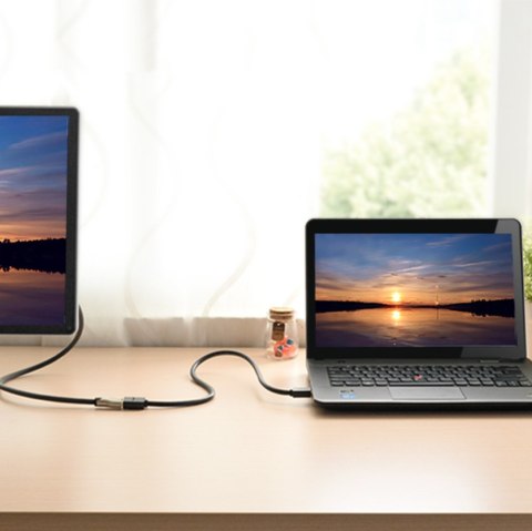 Przedłużacz przejściówka kabla HDMI 2.0 4K 1m czarny Przedłużacz przejściówka kabla HDMI 2.0 4K 1m czarny