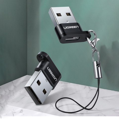 Przejściówka adapter gniazdo z wtyczki USB-C na USB czarny Przejściówka adapter gniazdo z wtyczki USB-C na USB czarny