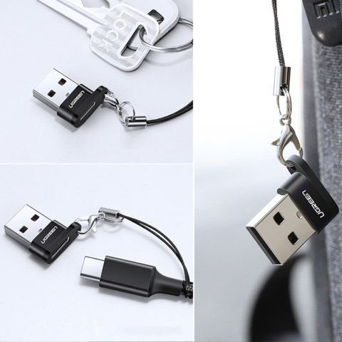 Przejściówka adapter gniazdo z wtyczki USB-C na USB czarny Przejściówka adapter gniazdo z wtyczki USB-C na USB czarny