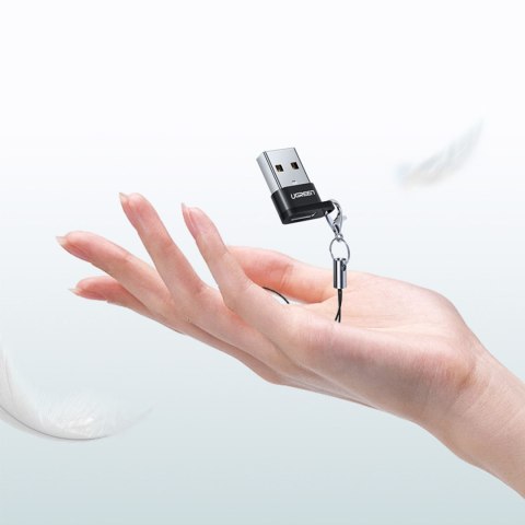 Przejściówka adapter gniazdo z wtyczki USB-C na USB czarny Przejściówka adapter gniazdo z wtyczki USB-C na USB czarny